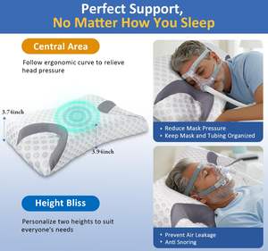 Almohada Funcional Max Contour CPAP para Uso Médico/Paciente/Hospital, Almohada de Espuma Viscoelástica Compatible con Todos los Tipos de Mascarillas CPAP - Product Image 4