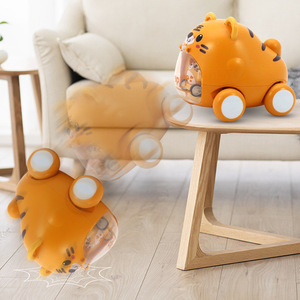 Coches de juguete de catapulta para niños y niñas de 2 a 3 años, coches alimentados por fricción para niños pequeños, coche de empuje y viaje, juguetes de animales de dibujos animados, regalo - Product Image 5