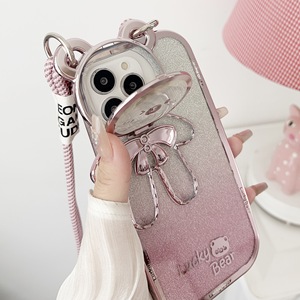 Mới đến cho iPhone 16 15 Pro 15 Pro Max thanh lịch nữ tính Crossbody 3D dễ thương Gấu điện thoại di động Trường hợp với dây đeo vai dài - Product Image 6