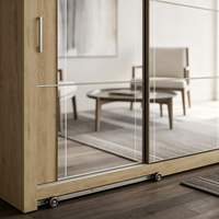 Armoire coulissante moderne en gros, prête à assembler (RTA), en bois, pour maison et villa, fabrication OEM/ODM sur mesure