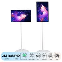 Écran intelligent mobile portable de 21,5 pouces, TV tactile, 8000 mAh, Android 13, diffusion sans fil, directement de l'usine, pour chambre à coucher, fitness, cuisine