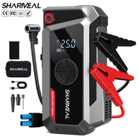 SHARMEAL Démarreur de Voiture Portable 12V avec Batterie Externe 8000mAh et Pompe à Air Intégrée