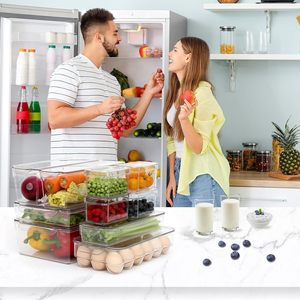 Sự lựa chọn vui vẻ PP nhựa gấp Rau thực phẩm lưu trữ container hộp rõ ràng nhà bếp yếu tố cần thiết Tủ lạnh sử dụng thiết lập thông số kỹ thuật - Product Image 3