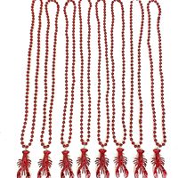 Mini collier en plastique avec perles en forme de homard pour la décoration de fêtes de carnaval et de festivals