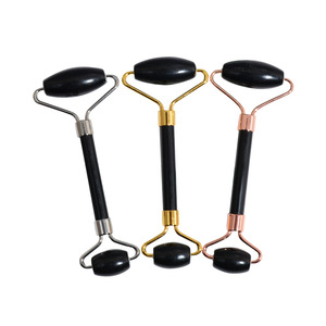 Rouleau de jade Xiuyan <span class=keywords><strong>noir</strong></span> de qualité supérieure, directement de l'usine, ensemble de pierres Gua Sha, masseur facial pour le soin de la peau - Product Image 5