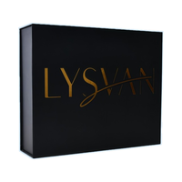 Boîte cadeau pliante de luxe en carton personnalisée avec aimant et pelliculage brillant pour la promotion de bougies en exposition, supermarché, épicerie