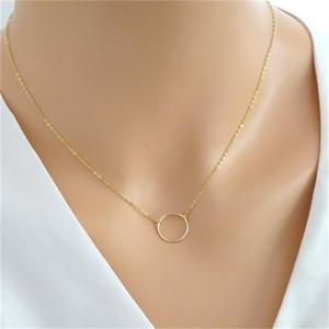Venta caliente de las mujeres S925 collar de plata pura diseño de círculo suave Cadena de clavícula fresca fabricante de diamantes directo al por mayor - Product Image 4