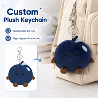 Llaveros de Peluche Personalizables de Alta Calidad con Relleno de Algodón PP, Certificación CE EN71, Diseño Unisex con Logotipo Personalizado