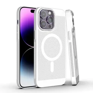 غطاء هاتف آيفون 11 Pro Max من المصنع للمنتجات العصرية لعام 2023 مزود بشبكة لحوض حراري قابل للتنفس مزود بفتحة على شكل قرص العسل