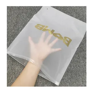 Custom High-quality Recyclable PVC Ziplock Tshirt Frosted Zipper Bag for Clothing