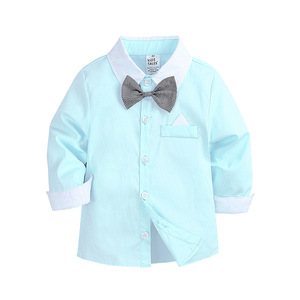 Kids Winter Clothing Set Baby Boys Suspenders Jeans Suits With <b>Bowtie</b> of China - Product Image 2