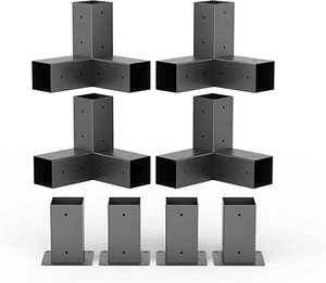 Parede pérgola extensão kit suporte <span class=keywords><strong>gazebo</strong></span> jardim ao ar livre kit suporte de <span class=keywords><strong>metal</strong></span> com suportes pérgola 4x4 3-way - Product Image 6