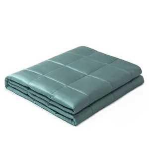 Customize 15 Lbs Breathable Bamboo Weighted Blanket With Cooling For Insomnia Weighted Blanket Anxiety
