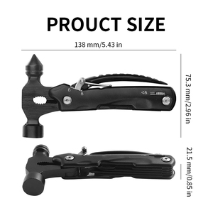 Bán Buôn Backpacking Survival Búa Multitool Xe Cắm Trại Sửa Chữa Khẩn Cấp Công Cụ Với Búa - Product Image 4