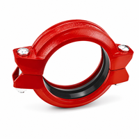 Raccords de tuyauterie en fonte ductile rainurés, en forme de T, approuvés FM UL pour système de protection incendie, peints en rouge
