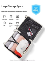 Petite valise trolley de haute qualité en ABS+PC, 18 pouces, bagage cabine avec poignée télescopique, unisexe, moderne, portable, pour mariage, bagages de voyage