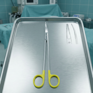 กรรไกรตัดไหมเหล็กสำหรับงานทันตกรรม ยี่ห้อ Steel Dental รุ่น Manual Sims พร้อมหัว TC Inserts - Product Image 3