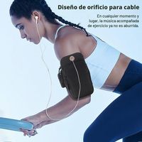 Armtasche mit großem Fassungsvermögen, Reißverschluss, Kopfhörerloch, universelle Armtasche für Mobiltelefone zum Laufen und für Outdoor-Sportarten