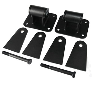 Engine Mount <b>Brackets</b> Universal For LS1 LS2 LS3 Engine Conversion Retrofit Upgrade Piano <b>Black</b> With Hardware Included - Product Image 1