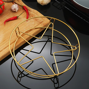 Rejilla para vapor de acero inoxidable, diseño de estrella de cinco puntas, herramienta de cocina, soporte para olla con aislamiento térmico, multifuncional - Product Image 2