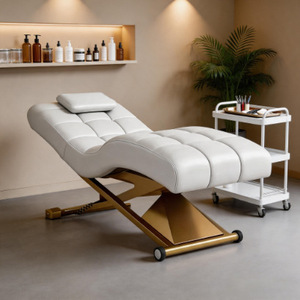 Table de soin électrique pour cils et visage, lit de massage réglable pour salon de beauté, mobilier de salon rembourré - Product Image 3