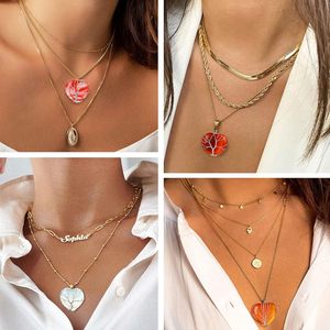 Bestyle – collier avec pendentif en forme de cœur en quartz arc-en-ciel, arbre de vie, pour femmes, bijoux en cristal à porter au quotidien - Product Image 2
