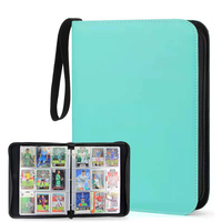 Reliure pour cartes à 9 pochettes, reliure de collection premium à fermeture éclair, album à double face en PU pour cartes à collectionner (900), reliure pour cartes