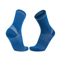 Chaussettes de course athlétiques haute performance personnalisées, compression, coussinets en nylon, chaussettes de sport pour le cyclisme sur sentier