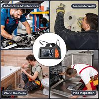 Endoscopio Industrial de Doble Lente de 5.5mm IP67 1080P, Cámara Boroscópica Impermeable para Inspección de Tuberías de Alcantarillado, con Sensor CMOS y Tarjeta Micro SD