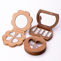 Vietnam WeWood Récipient de maquillage vide en bois et bambou avec logo personnalisé, boîte d'emballage et palette de fard à paupières miroir pour cosmétiques