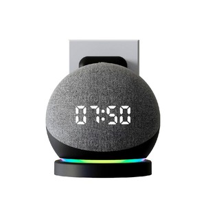 Soporte de pared portátil de plástico para <span class=keywords><strong>Alexa</strong></span> <span class=keywords><strong>Echo</strong></span> <span class=keywords><strong>Dot</strong></span> <span class=keywords><strong>4</strong></span>ª/5ª generación, <span class=keywords><strong>blanco</strong></span>/negro - Product Image 3