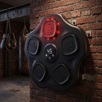Machine de boxe musicale intelligente personnalisable, montée au mur, cible de boxe électronique interactive, entraîneur de frappe