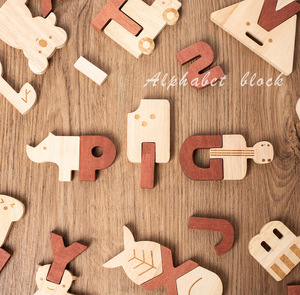 Set di Giocattoli Educativi Montessori per la Prima Infanzia, Puzzle di Animali e Forme, Blocchi di Costruzione in Legno per <span class=keywords><strong>Alfabeto</strong></span> e Numeri - Product Image 5