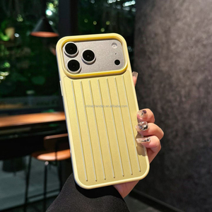 ดีไซน์กระเป๋าเดินทางเคลือบไฟฟ้าสไตล์ยุโรปสุดหรูสำหรับเคสโทรศัพท์ 17 Pro Max 16 Pro 15 14  วัสดุอะลูมิเนียม-แมกนีเซียมอัลลอย ป้องกันแรงกระแทก กันน้ำ - Product Image 2