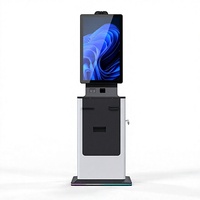Solución de Quiosco de Pago Automático Inteligente de 27 y 32 Pulgadas para Hoteles con Dispensador de Tarjetas, Escáner de Pasaportes e Impresora A4