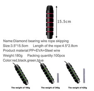 <span class=keywords><strong>Corde</strong></span> à <span class=keywords><strong>sauter</strong></span> professionnelle pour la maison, pour la mise en forme du corps, la combustion des calories, rotation à 360 degrés, poignée antidérapante - Product Image 6