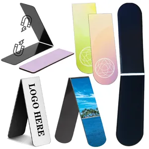 Promotional Folding Clip On Book Mark Unique Blank Custom Sublimation Print Logo Soft Magnetic Clip Bookmark For Books