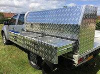 Boîte à outils pour camion en aluminium, boîte de rangement pour camion, côté haut, ouverture complète, boîtes à outils en aluminium avec tiroirs