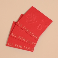Hot Sales Customized Red Wedding & Birthday Greeting Gift Card High Quality 3D Logo Paper & Paperboards