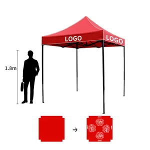 Custom Printing Advertising Tent Outdoor Red Commercial Exhibition Folding for Business Promotion