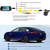 Rétroviseur intelligent de voiture en verre blanc, 1 pièce, écran de 7 pouces, affichage pour assistance de recul
