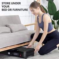 Plataforma Vibratoria Vertical Profesional Mini con Capacidad de 150 kg y Control LED para Ejercicios de Fitness y Moldeamiento Corporal en Casa