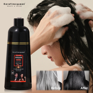 Shampoo colorant capillaire à l'huile d'argan pour <span class=keywords><strong>cheveux</strong></span> noirs et bruns, couvre les <span class=keywords><strong>cheveux</strong></span> <span class=keywords><strong>gris</strong></span> et blancs, sans tache sur la peau, pour hommes et femmes - Product Image 5