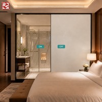 Película de Vidrio Inteligente PDLC Autoadhesiva, Conmutable, a Prueba de Explosiones, con Aislamiento Térmico y Control Remoto para Ventanas de Hotel