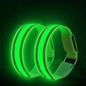 Sabuk Pengaman USB Isi Ulang, Gelang Peringatan Lengan Kaki, Lampu Sepeda, Lampu LED untuk Olahraga Luar Ruangan, Lari Malam, Armband - Product Image 4