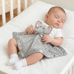 Custom <b>Elephant</b> Security Blanket Soft Lovey Unisex Lovie Baby <b>Gifts</b> for Boys and Girls Snuggle Toy Stuffed Animal - Product Image 4