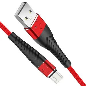 库存Iphone 1m数据线编织USB电缆快速充电尼龙2A PVC OEM标准Usb C型至Usb a充电器尼龙编织