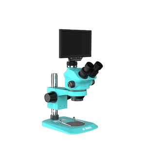 Microscope stéréoscopique trinoculaire RF4 7x-50x avec écran de caméra HD intégré, éclairage annulaire LED, pour débutants en réparation de téléphones, RF7050TV-YS010W - Product Image 3