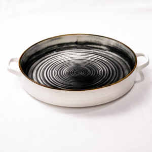 Vaisselle en gros, <span class=keywords><strong>assiette</strong></span> à <span class=keywords><strong>pizza</strong></span> <span class=keywords><strong>italienne</strong></span> en porcelaine personnalisée, plateau de service pour desserts, assiettes de présentation en céramique avec deux poignées - Product Image 5