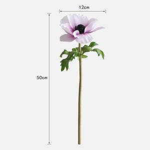 Fleurs d'anémone artificielles en soie de haute qualité en vrac, fleurs de pavot violettes et blanches pour mariage, remise de diplôme, nouvel an, décoration de la maison, FloDecor - Product Image 4